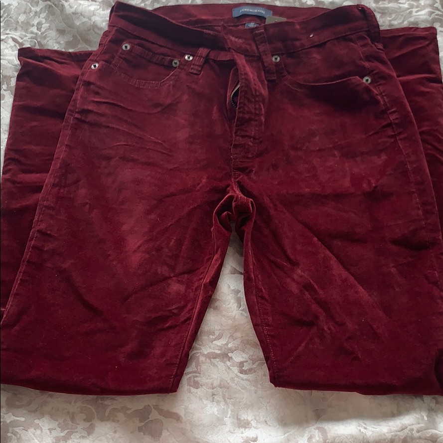 Burgundy Velvet Woman’s Skinny Jean